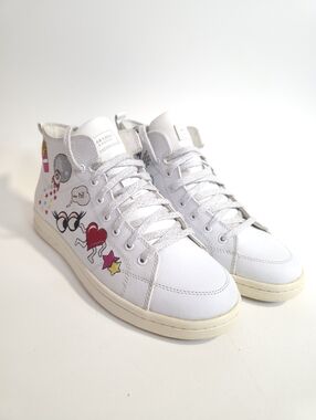 Skechers Womens Street Omne So LA High Top Sneakers Shoes White Leather Size 8.5